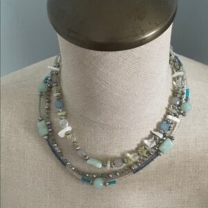Lia Sophia  Anthology Necklace Amazonite, Mother of Pearl and Crystal